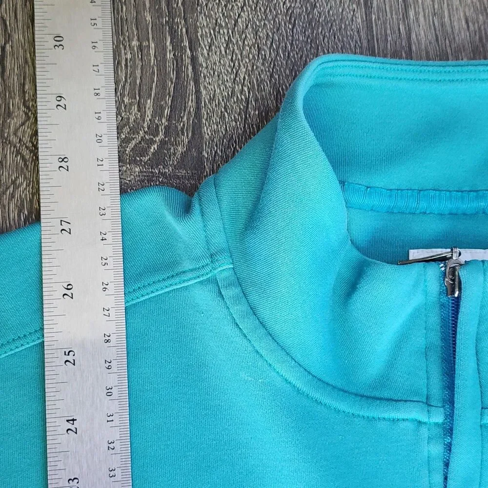 Tommy Bahama Men’s XL Teal 1/4 Zip Sweatshirt 100% Pima Cotton Marlin Logo